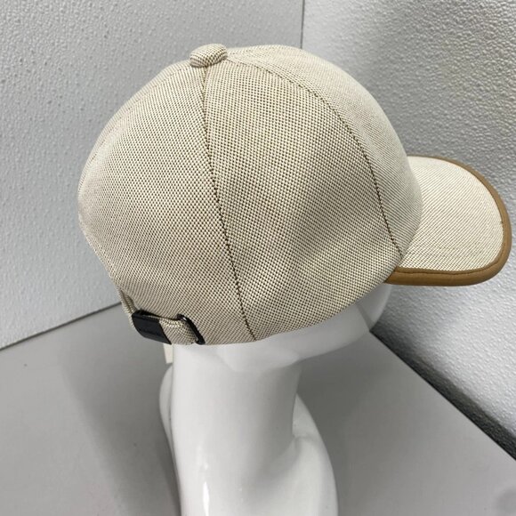 Vince Unisex Leather-Trim Baseball Cap – Beige - Picture 3 of 11